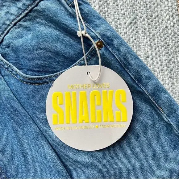 Mother SNACKS The Pleated Fun Dip Puddle Wide Leg Jeans Women’s Size 33 - Picture 10 of 14